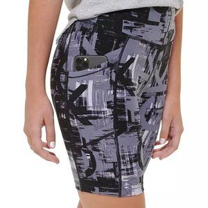Calvin Klein Women's XS Shorts Logo 7" inseam Bike Short Gray Black XS